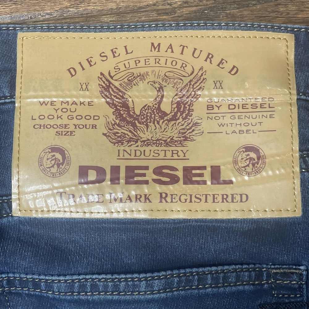 Diesel 069TY D-Struct Jogg Jeans Mens 38X33 Stretch Slim Fit Medium Wash Cargo